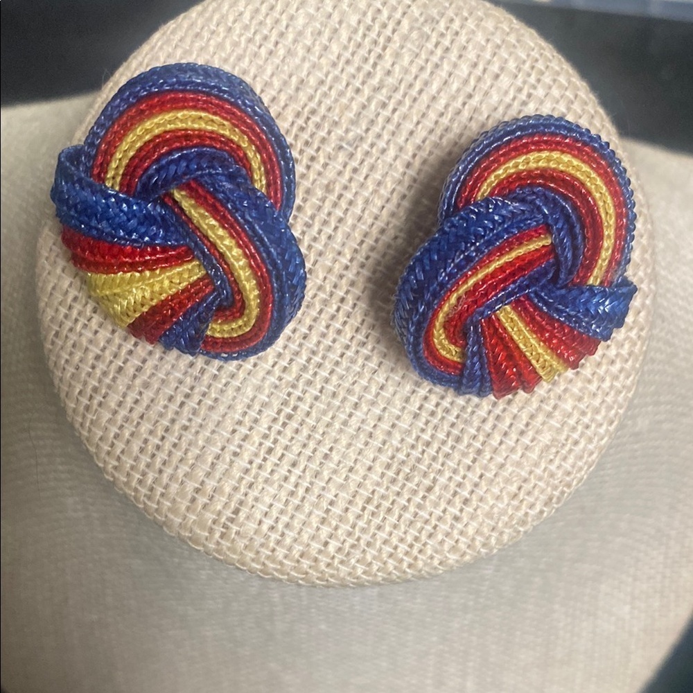 90s Colorful Knot Earrings